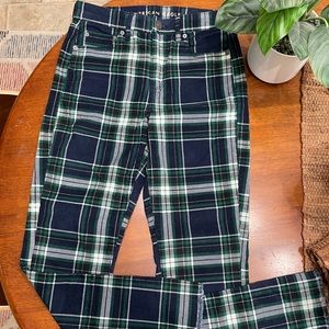 American Eagle Plaid Corduroy Pants